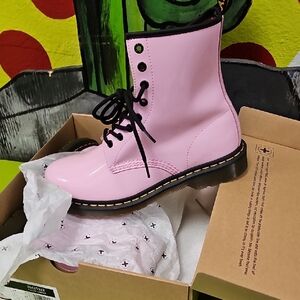 NIDr. Martens Patent Pink Combat Boots